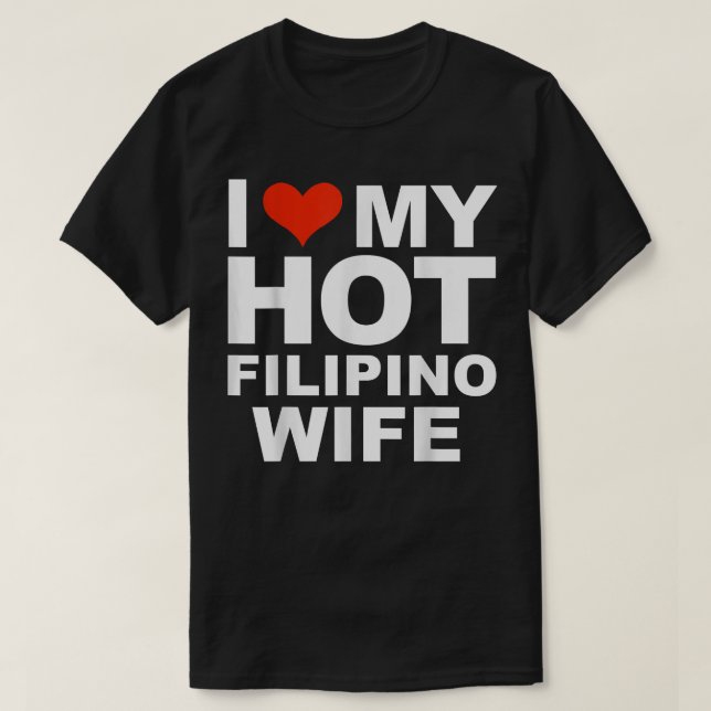 Camiseta Eu Amo Meu Casamento De Marido Filipino Quente Pin (Frente do Design)
