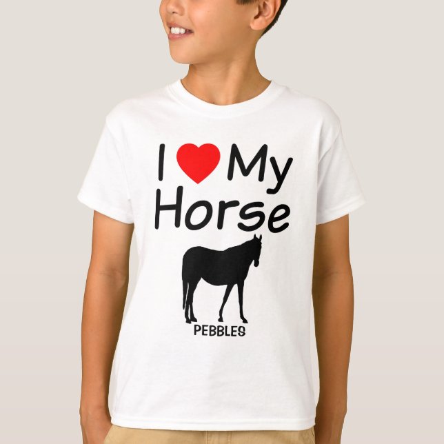 Camiseta Eu Amo Meu Cavalo (Frente)