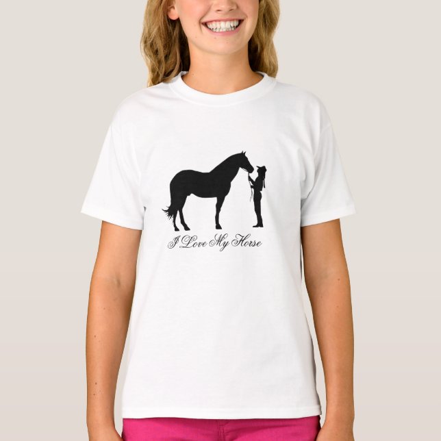 Camiseta Eu Amo Meu Cavalo (Frente)