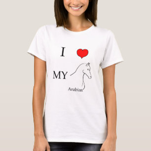 Camiseta Eu amo meu cavalo árabe