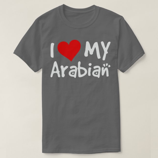 Camiseta Eu amo meu Cavalo Árabe 1 (Frente do Design)