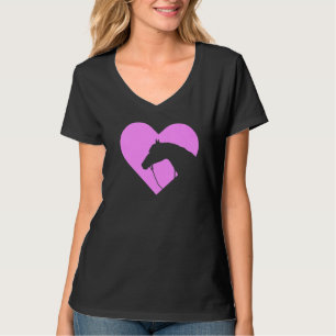 Camiseta Eu Amo Meu Cavalo Coração Equitação Menina Cavalo