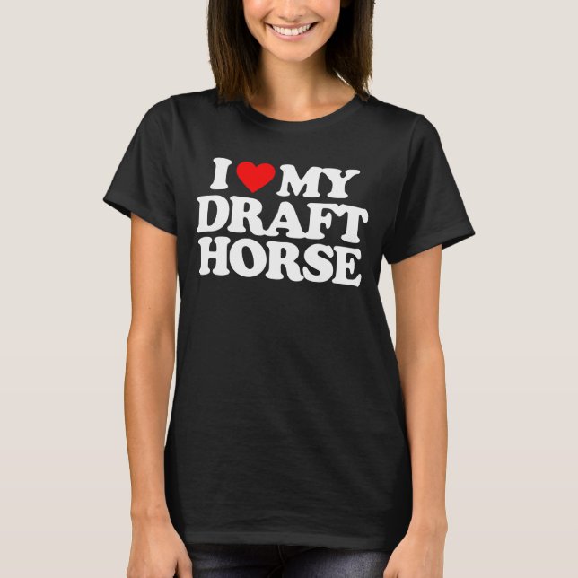 CAMISETA EU AMO MEU CAVALO DE ESBOÇO (Frente)