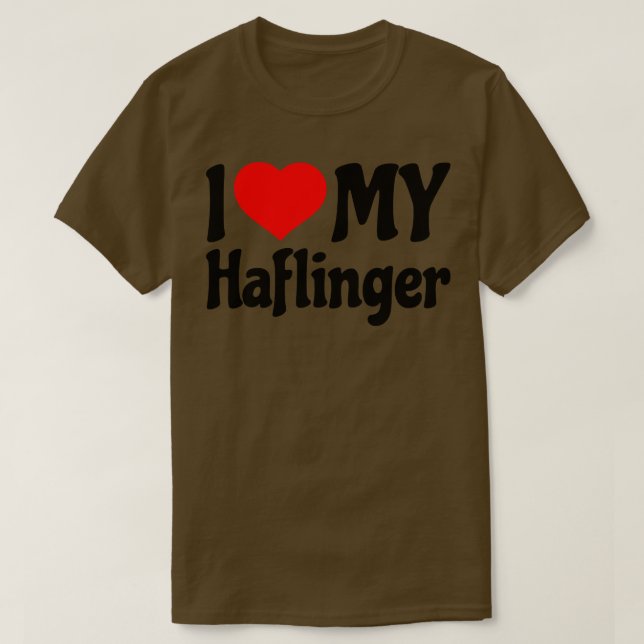 Camiseta Eu amo meu cavalo Haflinger (Frente do Design)