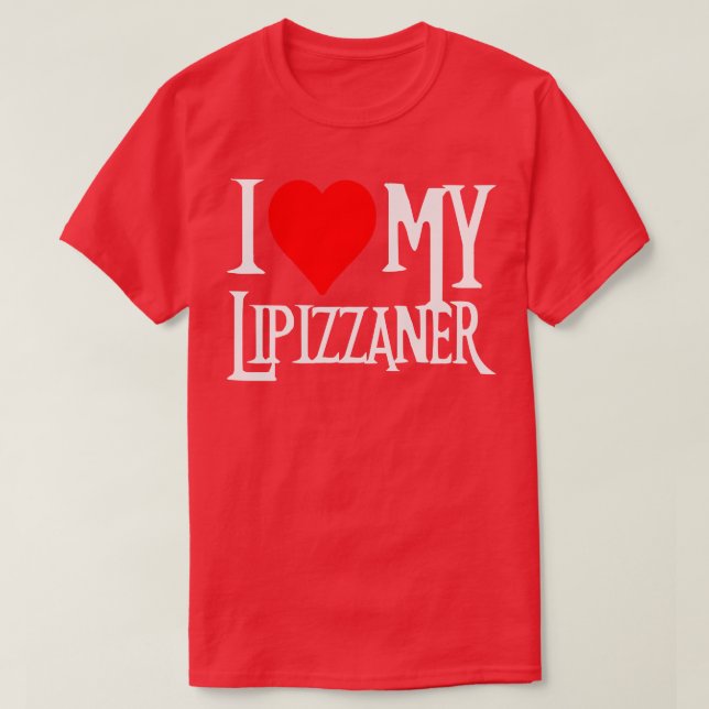 Camiseta Eu amo meu Cavalo Lipizzaner (Frente do Design)