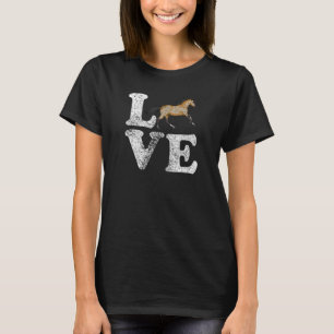 Camiseta Eu Amo Meu Cavalo Quarter Americano Andando
