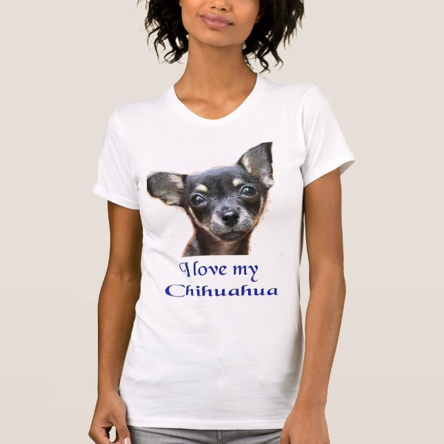 Camiseta Eu amo meu Chihuahua (Frente)