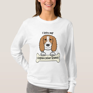 Camiseta Eu amo meu cocker spaniel inglês