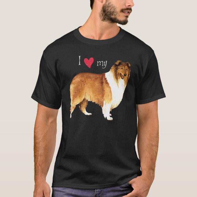 Camiseta Eu amo meu Collie (Frente)