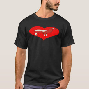 Camiseta Eu Amo Meu Coração de Lhama Alpaca Fofo