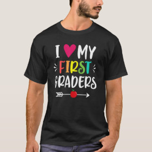 Camiseta Eu Amo Meu Coração De Primeiro Grau No Primeiro Di