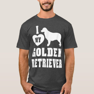 Camiseta Eu Amo Meu Coração Meu Ouro Retriever Cachorro Uni
