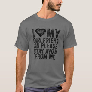 Camiseta Eu Amo Meu Coração Namorada, Então Por Favor Fique