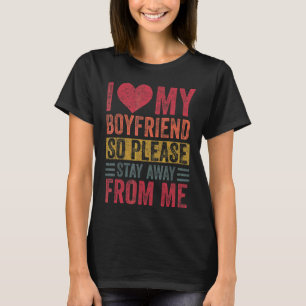 Camiseta Eu Amo Meu Coração Namorado, Então Por Favor Fique