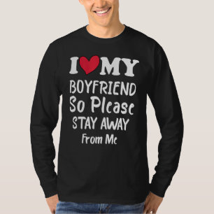 Camiseta Eu Amo Meu Coração Namorado, Então Por Favor Fique