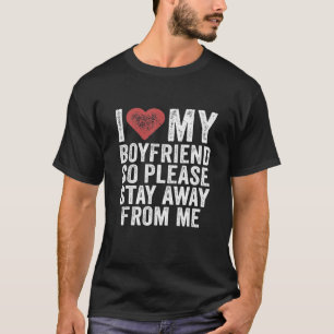 Camiseta Eu Amo Meu Coração Namorado, Então Por Favor Fique