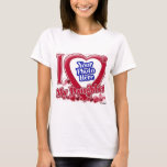 Camiseta Eu amo meu coração vermelho da filha - foto<br><div class="desc">Eu amo meu coração vermelho da filha - foto</div>