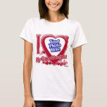 Camiseta Eu amo meu coração vermelho da neta - foto<br><div class="desc">Eu amo meu coração vermelho da neta - foto</div>
