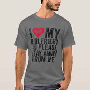 Camiseta Eu Amo Meu Coração Vermelho Namorada, Então Por Fa