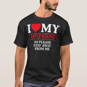 Camiseta Eu Amo Meu Coração Vermelho Namorado, Então Por Fa