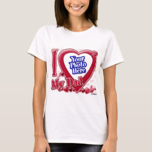 Camiseta Eu amo meu coração vermelho Pai - foto