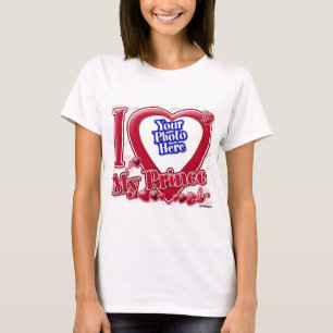 Camiseta Eu amo meu coração vermelho Príncipe - foto