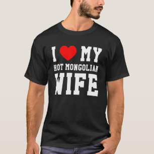 Camiseta Eu Amo Meu Coração Vermelho Quente da Mulher Mongó