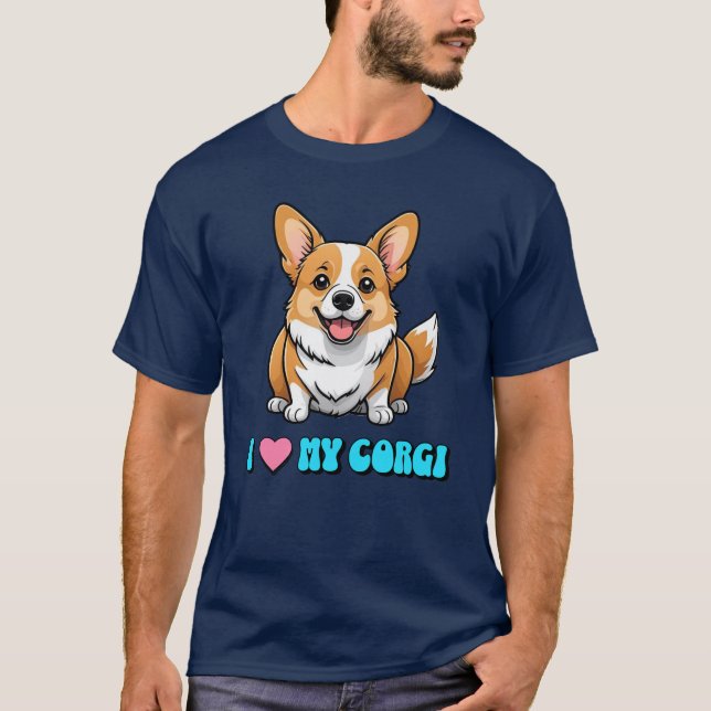 Camiseta Eu Amo Meu Corgi (Frente)