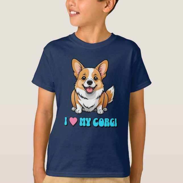 Camiseta Eu Amo Meu Corgi (Frente)