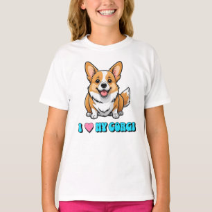 Camiseta Eu Amo Meu Corgi