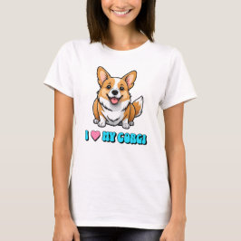 Camiseta Eu Amo Meu Corgi