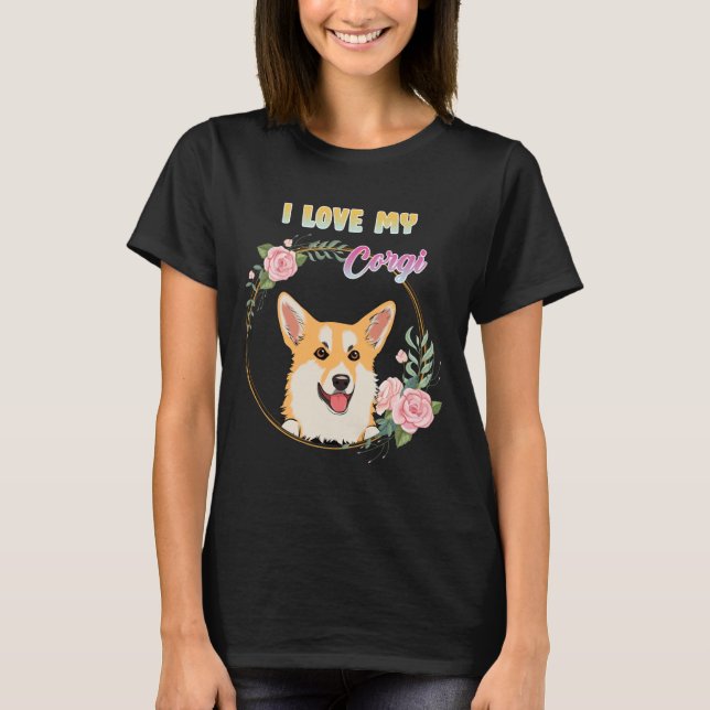 Camiseta Eu Amo Meu Corgi Ativo (Frente)