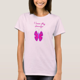 Camiseta EU AMO MEU costume novo da mamã da borboleta do