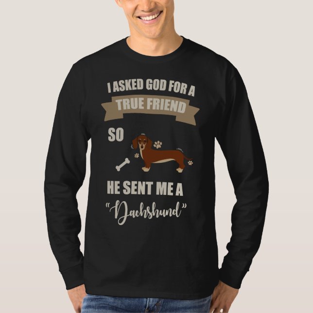 Camiseta Eu Amo Meu Dachshund (Frente)