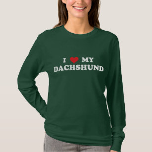 Camiseta Eu amo meu Dachshund