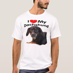 Camiseta Eu amo meu Dachshund