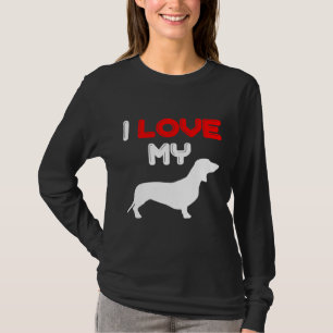 Camiseta Eu Amo Meu Dachshund 166