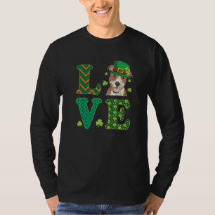 Camiseta Eu Amo Meu Dia de São Patrício Pitbull Pô Touro Ca