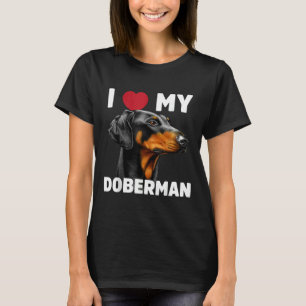 Camiseta Eu Amo Meu Doberman