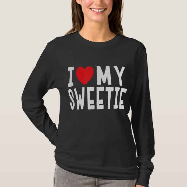 Camiseta Eu Amo Meu Docinho - Presente de Celebração de Rel (Frente)