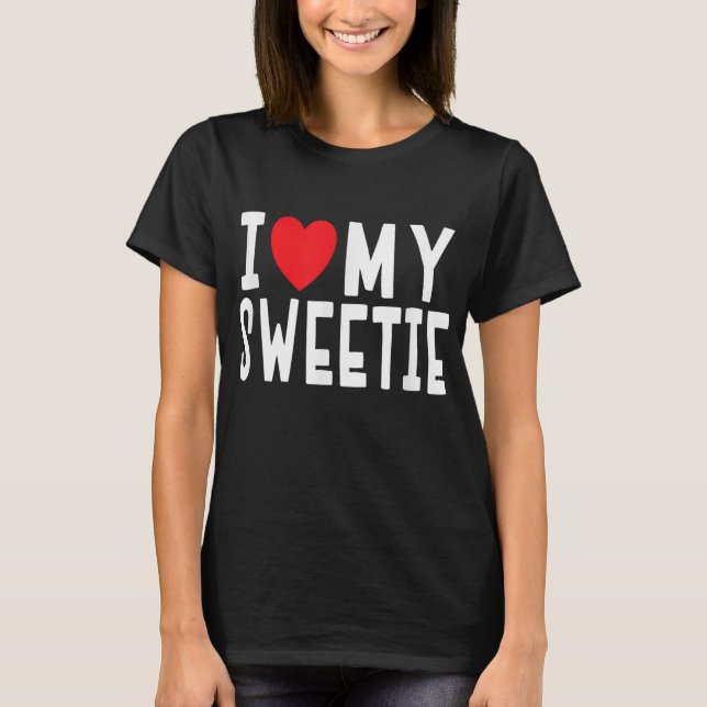 Camiseta Eu Amo Meu Docinho - Presente de Celebração de Rel (Frente)