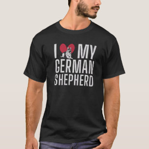 Camiseta Eu Amo Meu Dono Pastor Alemão