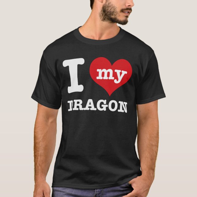 Camiseta Eu amo meu dragão (Frente)