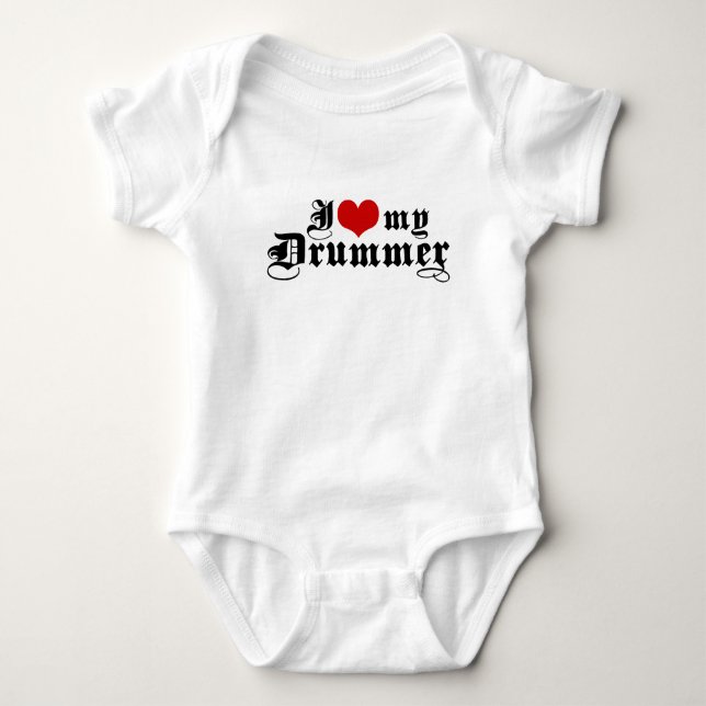 Camiseta Eu Amo Meu Drummer (Frente)