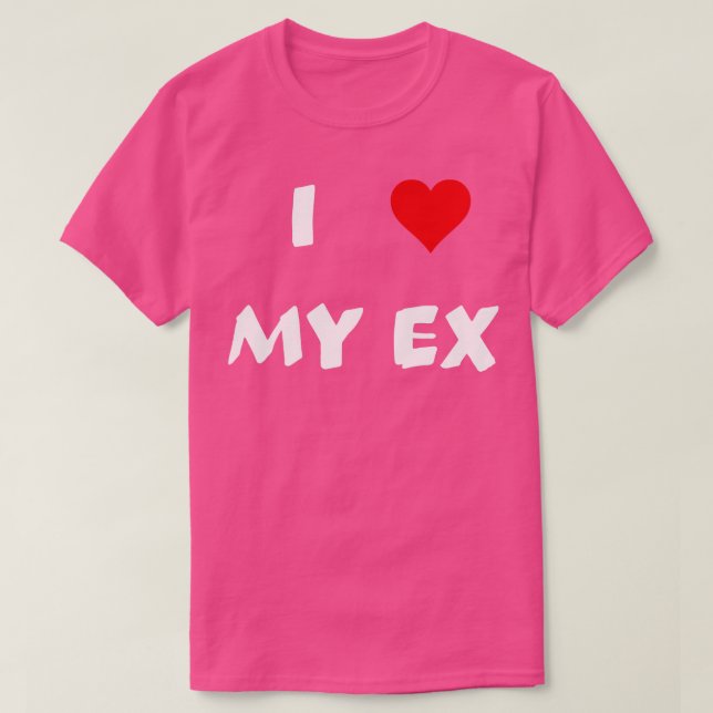 Camiseta eu amo meu ex (Frente do Design)
