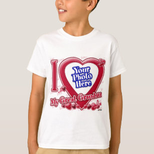 Camiseta Eu amo meu Excelente vovó de coração vermelho - fo