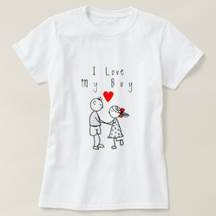 Camiseta Eu Amo Meu Filho - Amor Romântico - Personalizáv