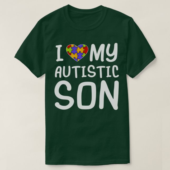 Camiseta Eu Amo Meu Filho Autista Autismo Sensibilização Tr (Frente do Design)