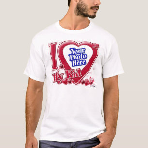 Camiseta Eu amo meu filho coração vermelho - foto