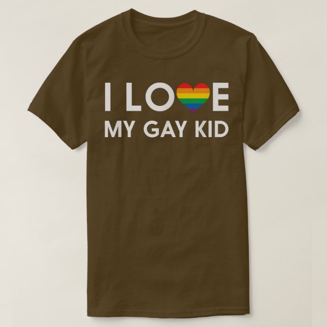 Camiseta Eu Amo Meu Filho Gay - Arco-Íris (Frente do Design)